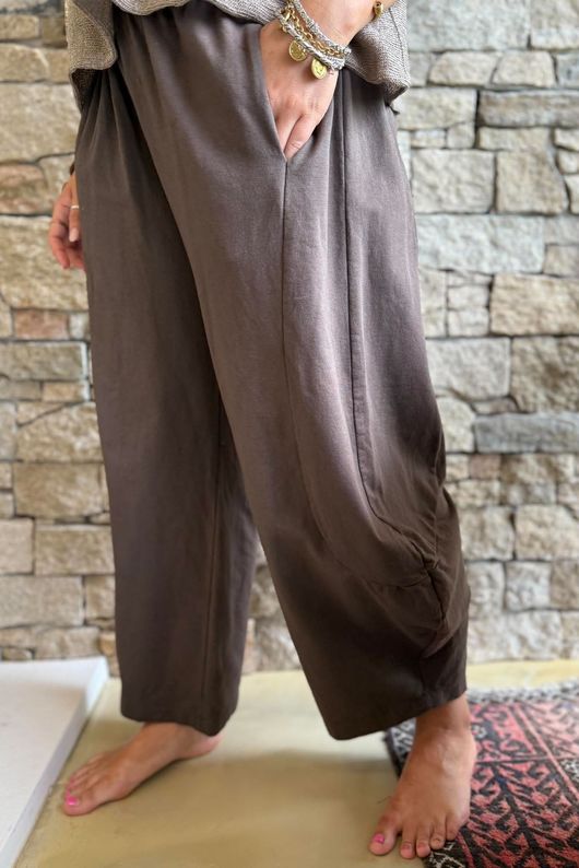 Lagen 7/8 Barrel Pant Chocolate